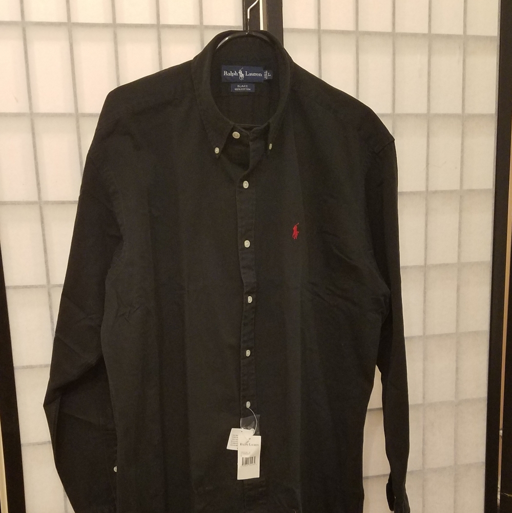 Ralph lauren polo black shirt L